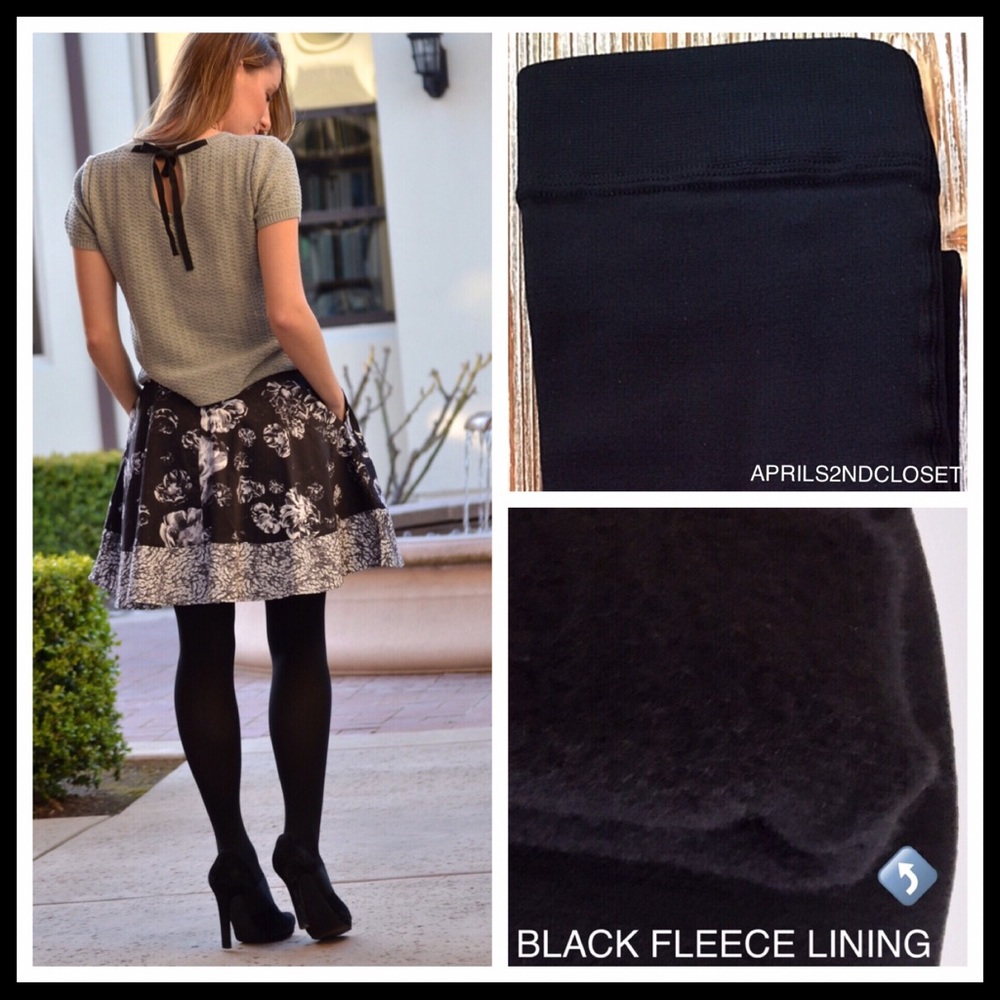 COZY BLACK FLEECE LINED TIGHTS A2C - Picture 7 of 8